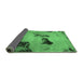 Sideview of Abstract Emerald Green Modern Rug, abs927emgrn