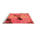 Sideview of Machine Washable Abstract Orange Modern Area Rugs, wshabs927org