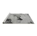 Sideview of Machine Washable Abstract Gray Modern Rug, wshabs927gry