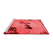 Modern Red Washable Rugs