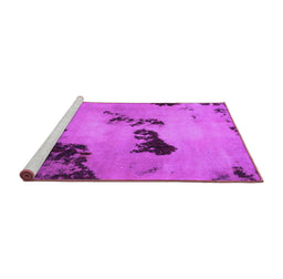 Sideview of Machine Washable Abstract Purple Modern Area Rugs, wshabs927pur