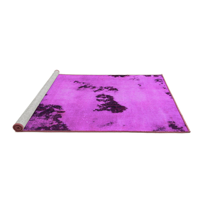 Sideview of Machine Washable Abstract Purple Modern Area Rugs, wshabs927pur