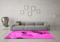 Machine Washable Abstract Pink Modern Rug, wshabs927pnk