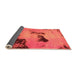 Sideview of Abstract Orange Modern Rug, abs927org