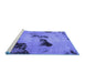 Sideview of Machine Washable Abstract Blue Modern Rug, wshabs927blu