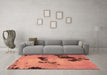 Machine Washable Abstract Brown Modern Rug in a Living Room,, wshabs927brn