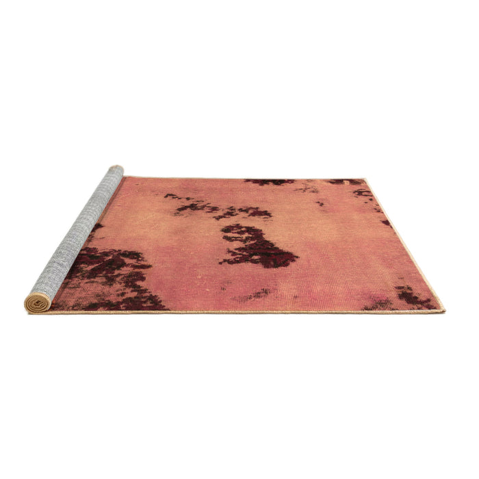 Sideview of Machine Washable Abstract Brown Modern Rug, wshabs927brn