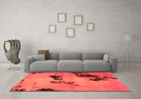 Machine Washable Abstract Orange Modern Rug, wshabs927org