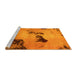 Sideview of Machine Washable Abstract Yellow Modern Rug, wshabs927yw