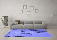 Machine Washable Abstract Blue Modern Rug, wshabs927blu