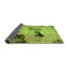 Sideview of Abstract Green Modern Rug, abs927grn