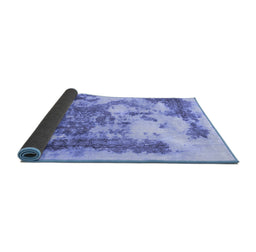 Sideview of Abstract Blue Modern Rug, abs928blu