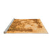 Sideview of Machine Washable Abstract Orange Modern Area Rugs, wshabs928org