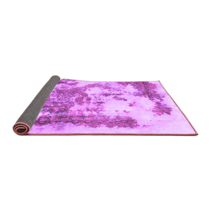 Sideview of Abstract Purple Modern Rug, abs928pur