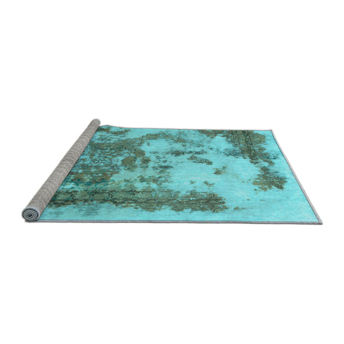 Sideview of Machine Washable Abstract Light Blue Modern Rug, wshabs928lblu