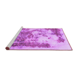 Sideview of Machine Washable Abstract Purple Modern Area Rugs, wshabs928pur