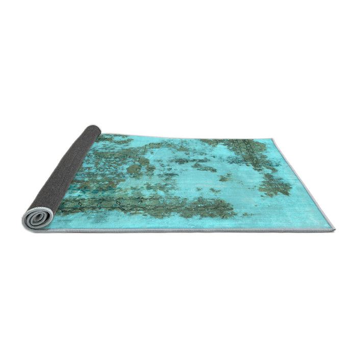 Sideview of Abstract Light Blue Modern Rug, abs928lblu