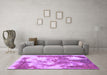 Machine Washable Abstract Purple Modern Area Rugs in a Living Room, wshabs928pur