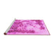 Sideview of Machine Washable Abstract Pink Modern Rug, wshabs928pnk