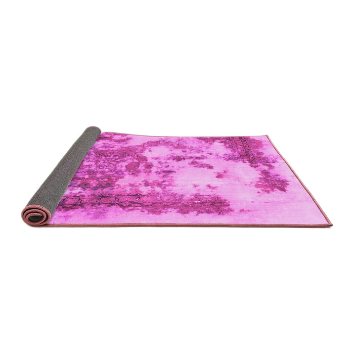 Sideview of Abstract Pink Modern Rug, abs928pnk