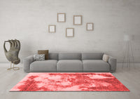 Machine Washable Abstract Red Modern Rug, wshabs928red