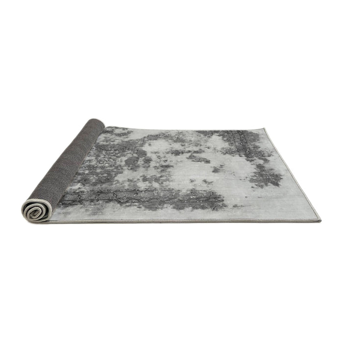 Sideview of Abstract Gray Modern Rug, abs928gry
