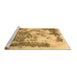 Sideview of Machine Washable Abstract Brown Modern Rug, wshabs928brn