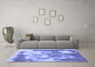 Machine Washable Abstract Blue Modern Rug in a Living Room, wshabs928blu