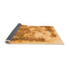 Sideview of Abstract Orange Modern Rug, abs928org