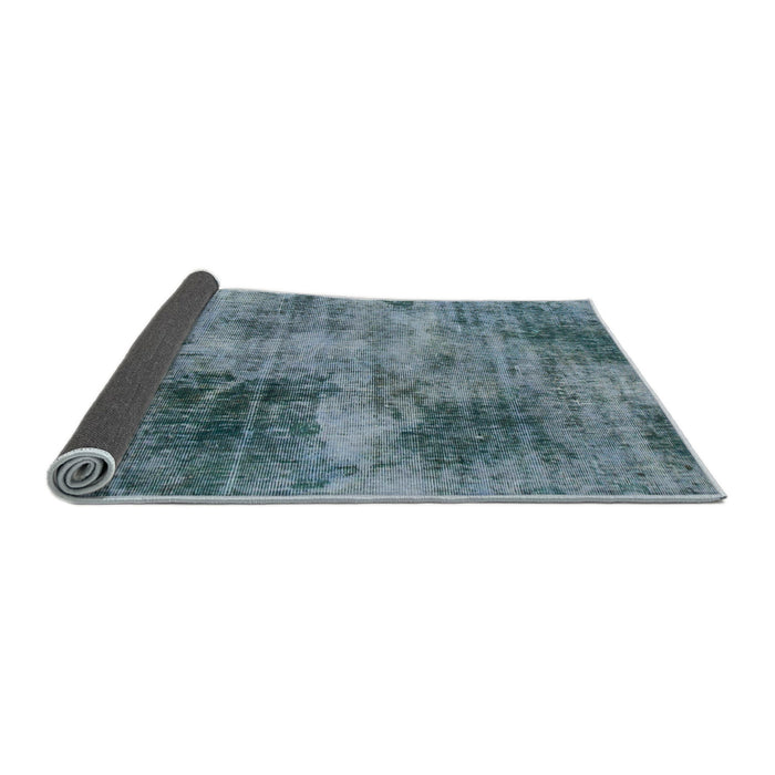 Sideview of Abstract Columbia Blue Modern Rug, abs929