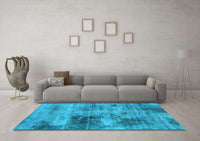 Machine Washable Abstract Light Blue Modern Rug, wshabs929lblu