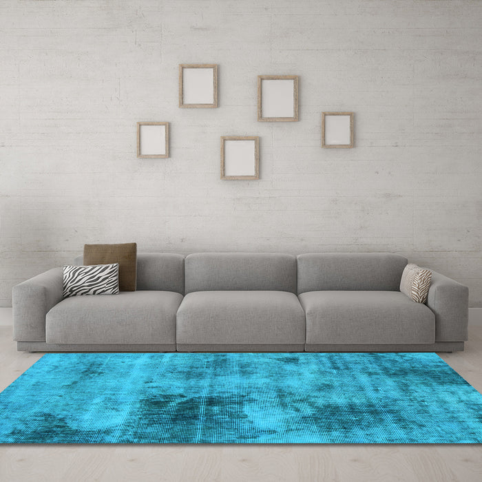 Machine Washable Abstract Light Blue Modern Rug in a Living Room, wshabs929lblu