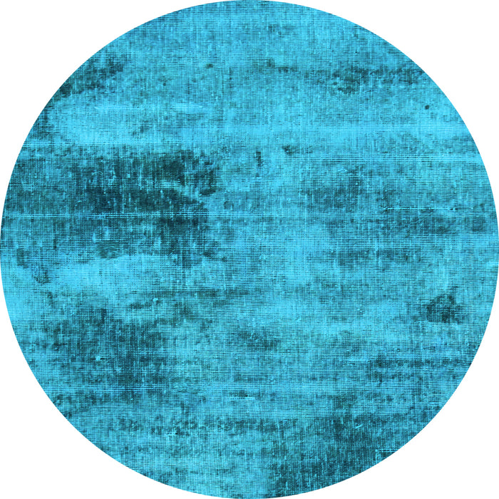 Round Machine Washable Abstract Light Blue Modern Rug, wshabs929lblu