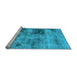 Sideview of Machine Washable Abstract Light Blue Modern Rug, wshabs929lblu