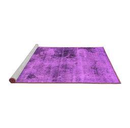 Sideview of Machine Washable Abstract Pink Modern Rug, wshabs929pnk