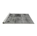 Sideview of Machine Washable Abstract Gray Modern Rug, wshabs929gry