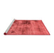 Modern Red Washable Rugs