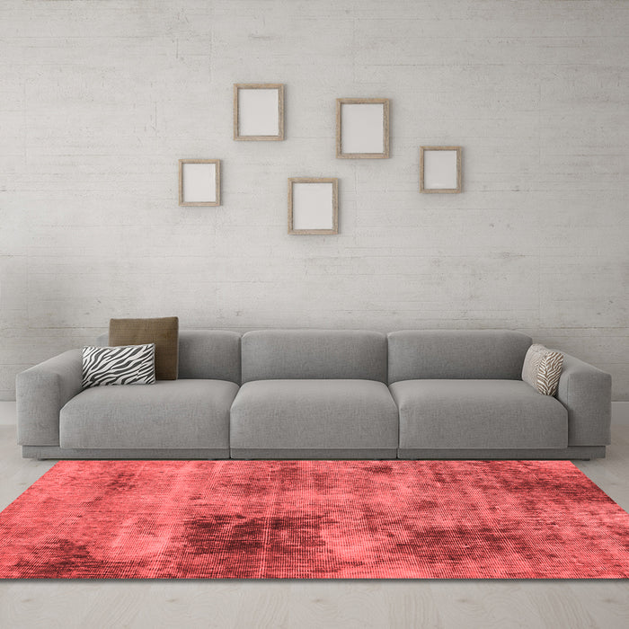 Modern Red Washable Rugs