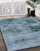 Machine Washable Abstract Columbia Blue Rug in a Family Room, wshabs929