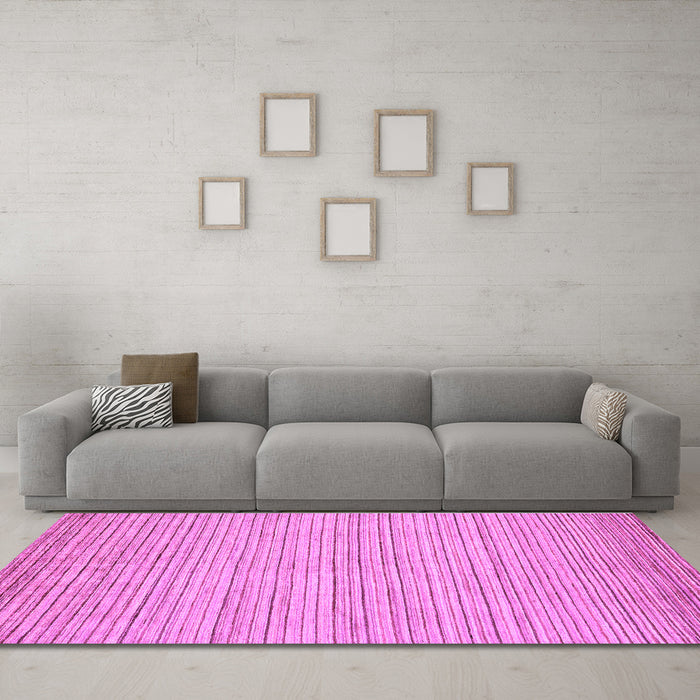 Machine Washable Abstract Purple Modern Area Rugs in a Living Room, wshabs92pur