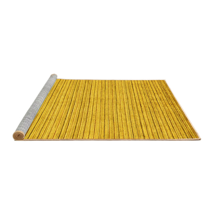 Sideview of Machine Washable Abstract Yellow Modern Rug, wshabs92yw