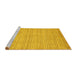 Sideview of Machine Washable Abstract Yellow Modern Rug, wshabs92yw