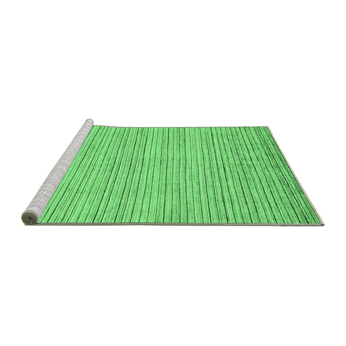 Sideview of Machine Washable Abstract Emerald Green Modern Area Rugs, wshabs92emgrn