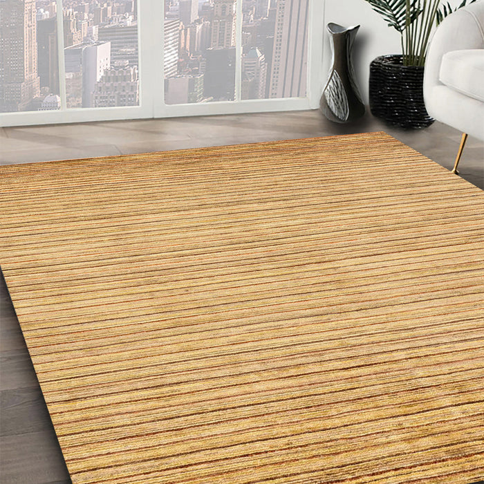 Abstract Chrome Gold Yellow Modern Rug in Family Room, abs92