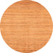 Round Machine Washable Abstract Orange Modern Area Rugs, wshabs92org