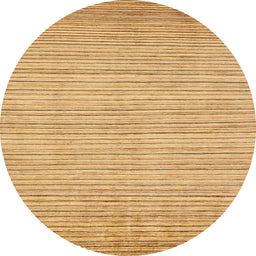Round Machine Washable Abstract Chrome Gold Yellow Rug, wshabs92