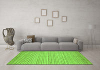 Machine Washable Abstract Green Modern Rug, wshabs92grn