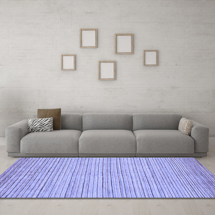 Machine Washable Abstract Blue Modern Rug in a Living Room, wshabs92blu
