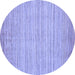 Round Abstract Blue Modern Rug, abs92blu