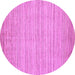 Round Abstract Purple Modern Rug, abs92pur